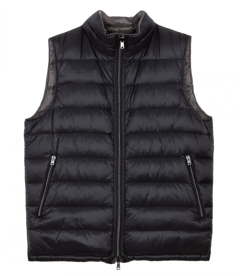 HERNOREVERSIBLE SLEEVELESS JACKET IN NYLON ULTRALIGHT