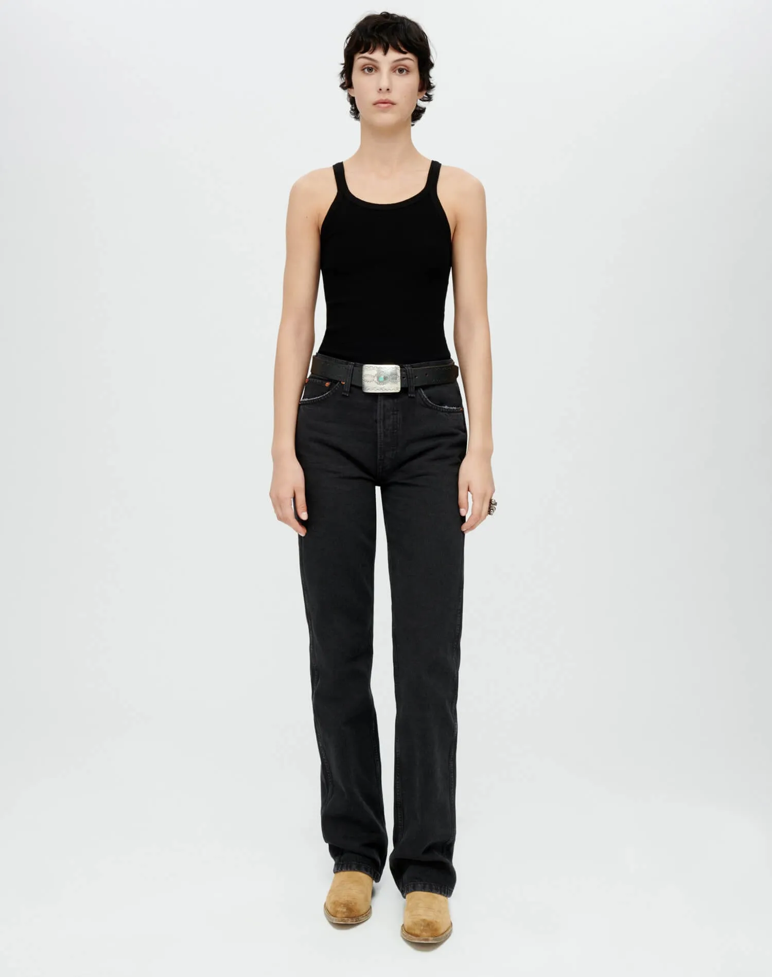 High Rise Loose -  Washed Black