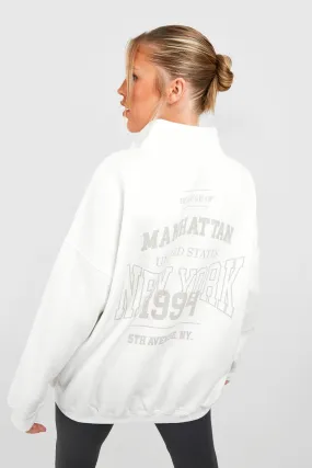 Hoodies & Sweatshirts | Plus Manhattan Half Zip Sweatshirt | boohoo