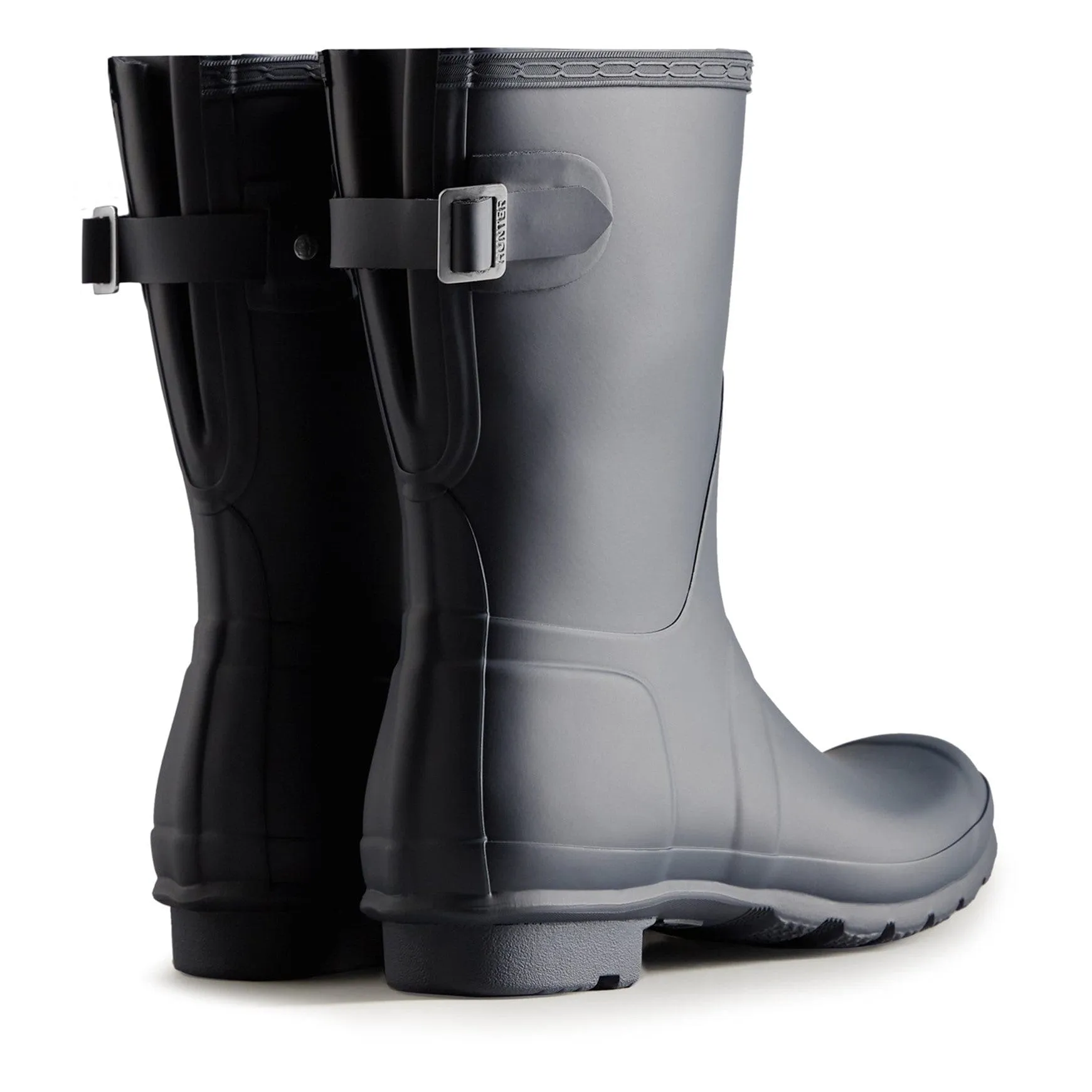 Hunter Short Back Adjustable Wellington Boots - Navy