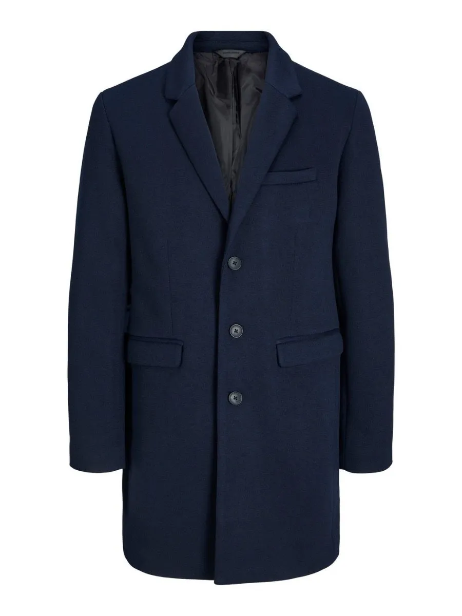 Jack & Jones Long Marco Coat Jacket Navy Blazer