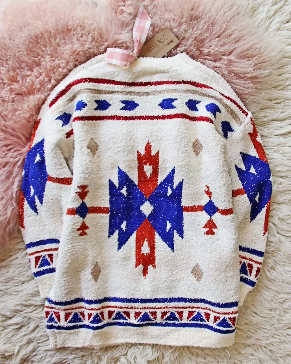 Johnny Aztec Sweater in White