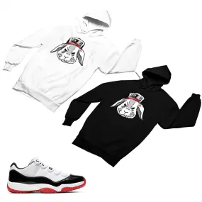 Jordan 11 White Bred Matching Custom Designed Hoodies JD 11-5-7-3