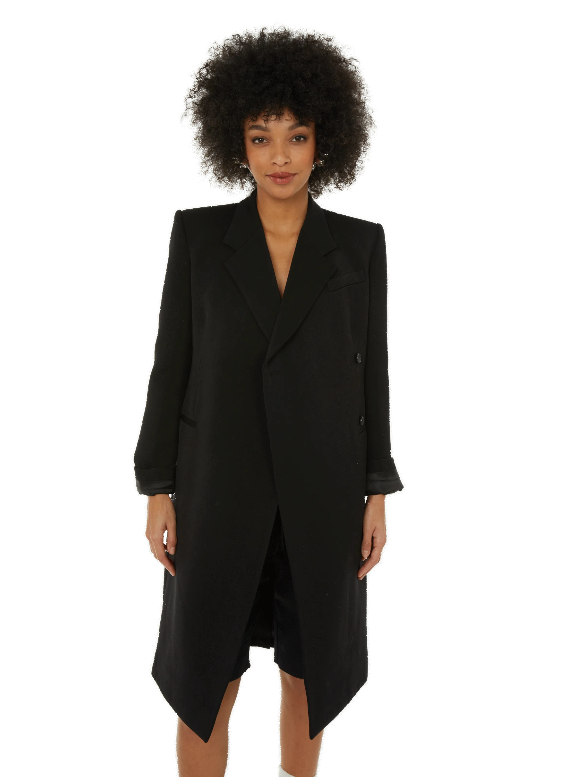 KHAITE  Wool-blend coat - Black