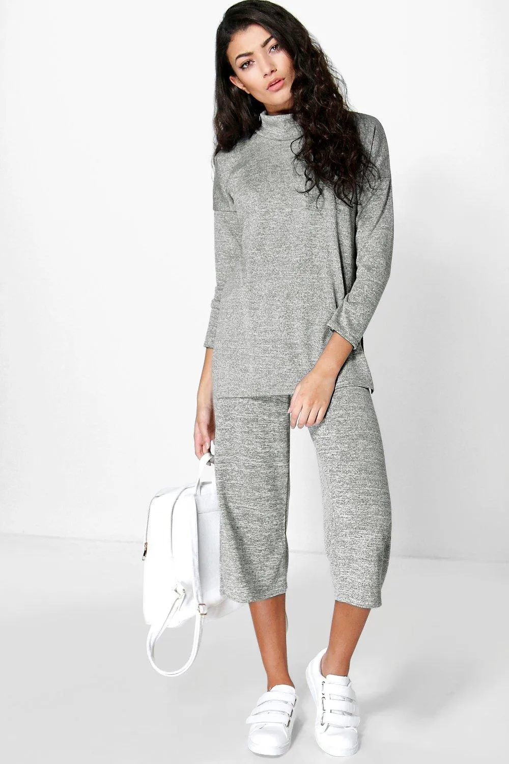 Kirsty Side Split Sweater & Culotte Two-Piece Set