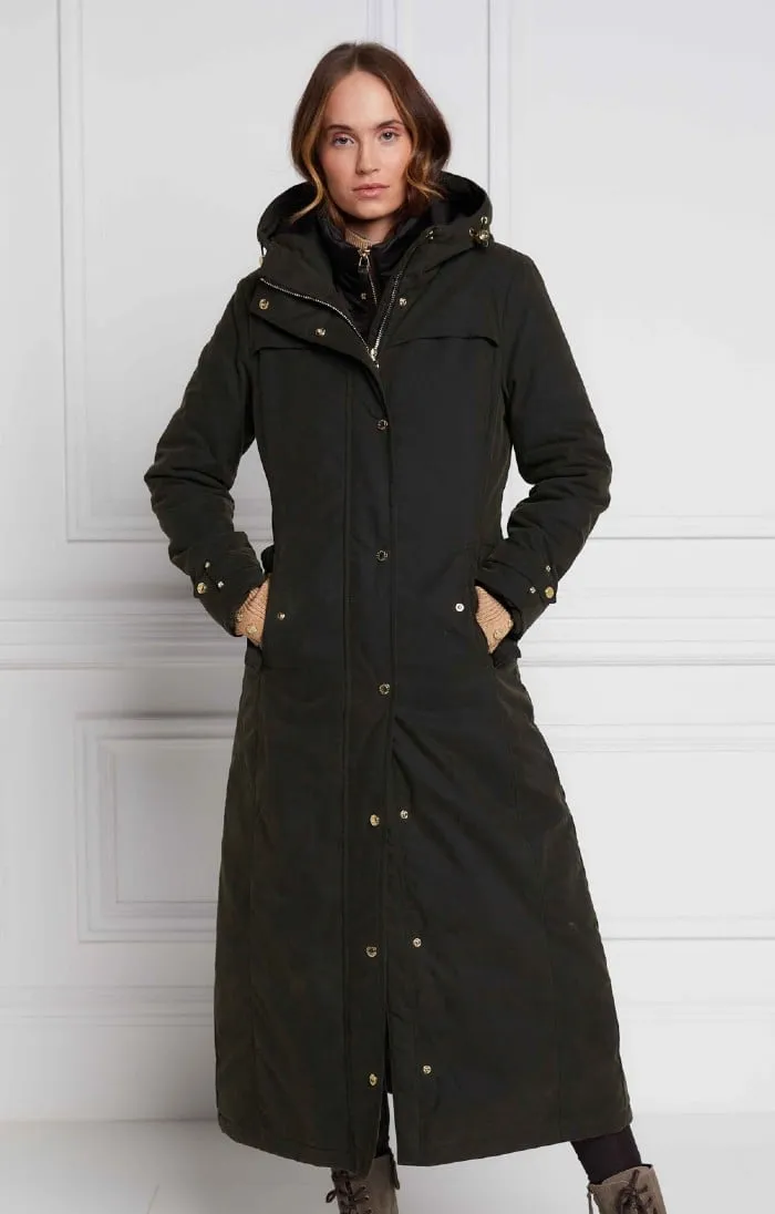 Ladies Holland Cooper Wax Longline Field Coat