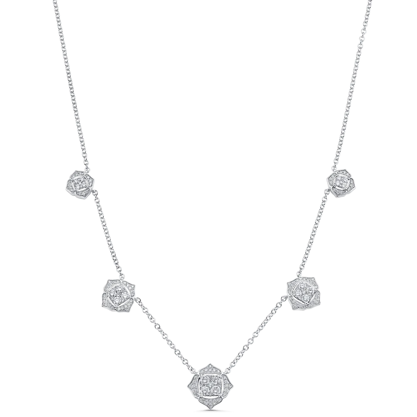 Leela Five Diamond Drop Necklace