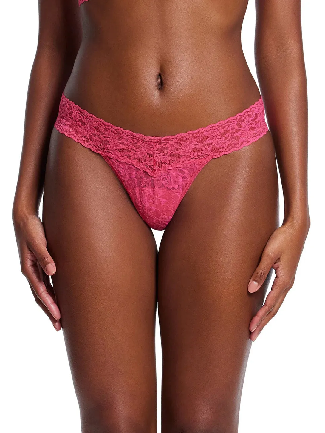 Low Rise Lace Thong - Morning Glory