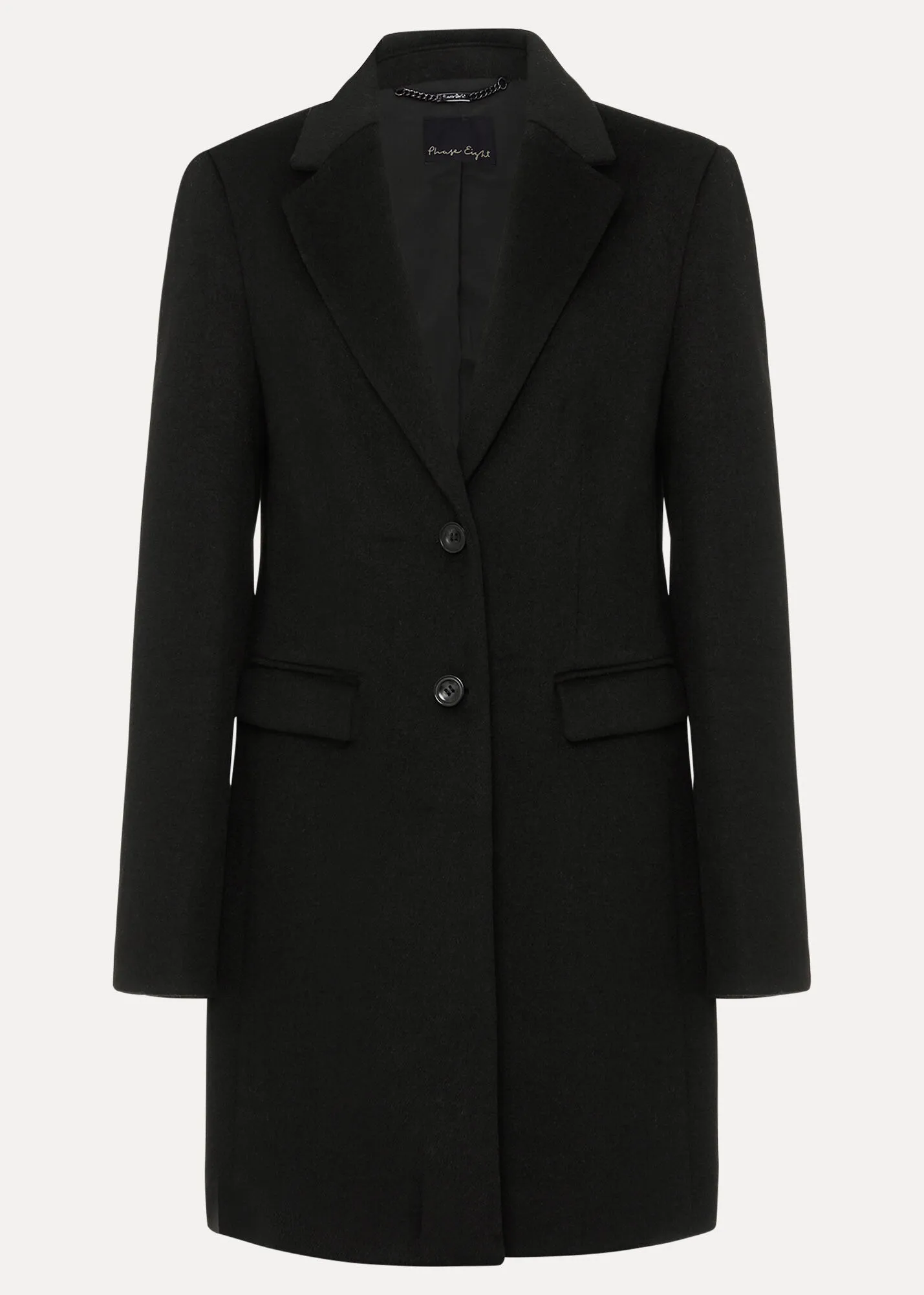 Lydia Black Wool Smart Coat