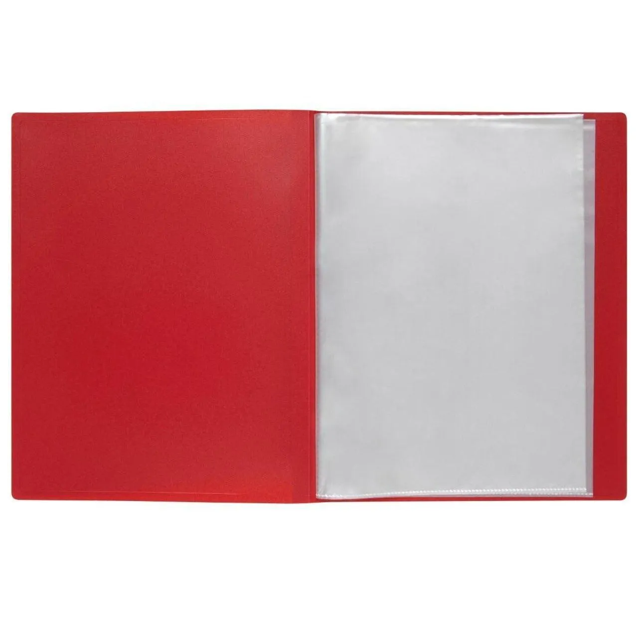 Marbig Non-Refilable Display Book Clear Cover 20 Pocket A4 Red 10 Pack