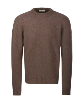 MEN ALTEA BROWN VIRGIN WOOL SWEATER