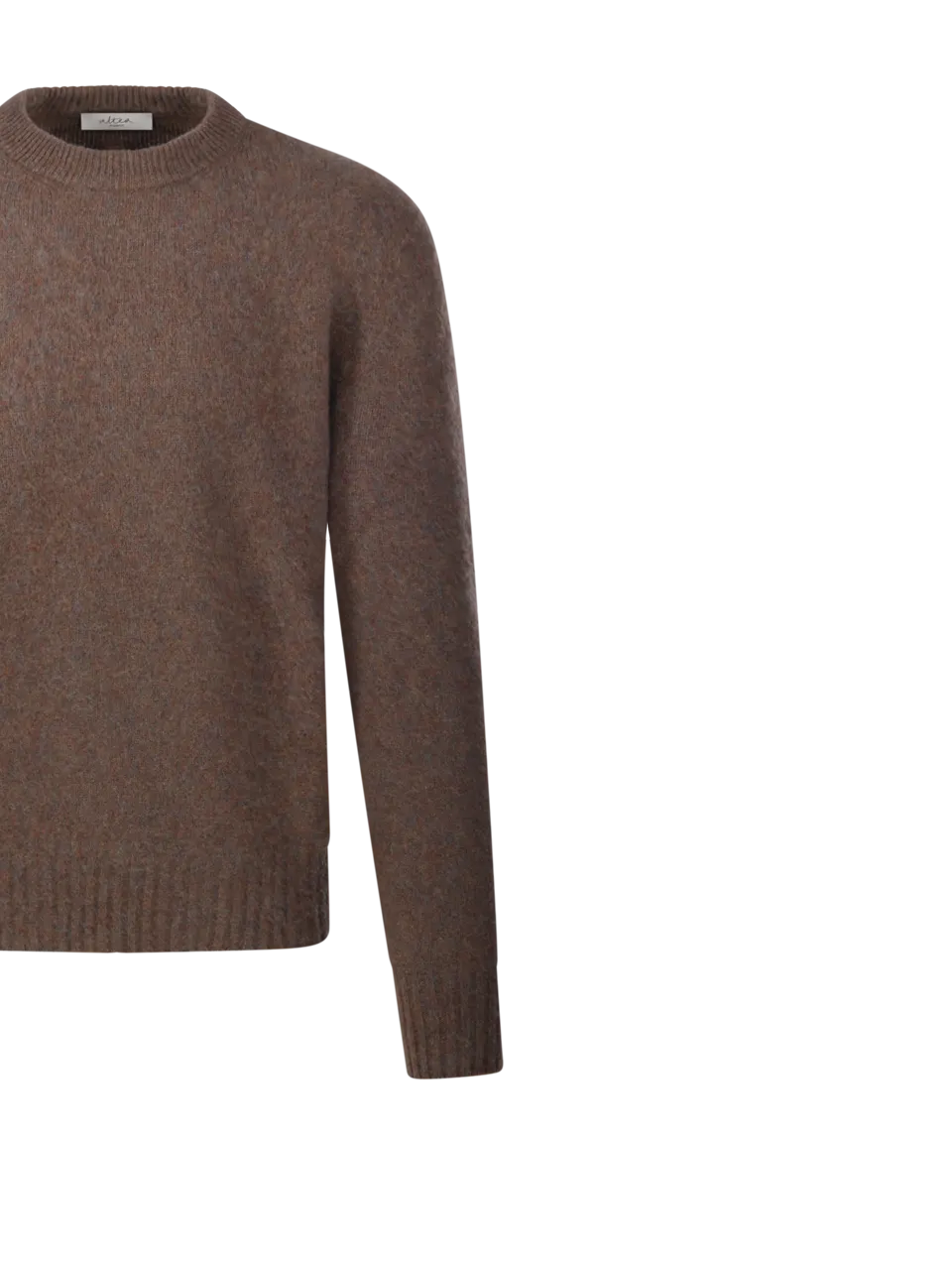 MEN ALTEA BROWN VIRGIN WOOL SWEATER