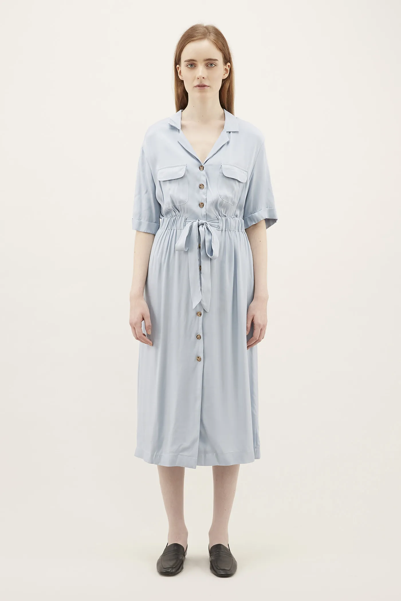 Meryna Drawstring Shirtdress 