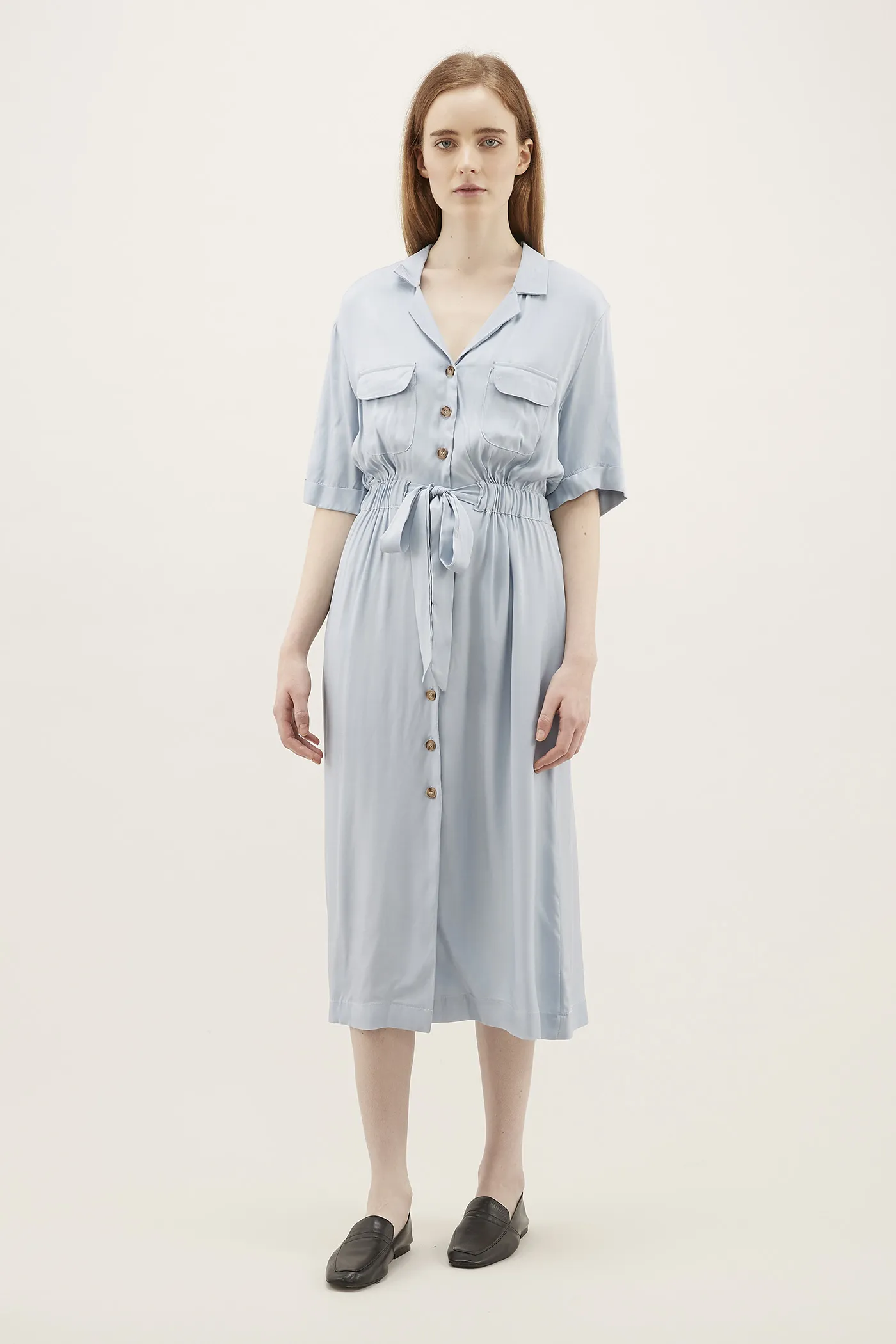 Meryna Drawstring Shirtdress 