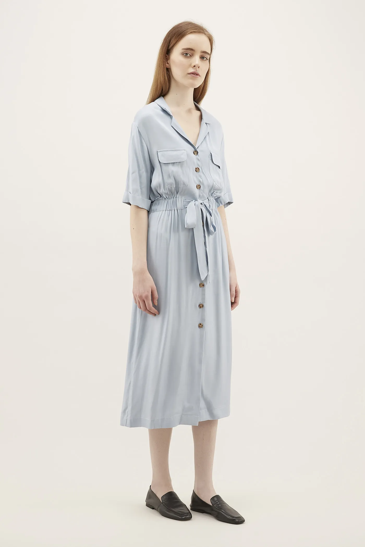 Meryna Drawstring Shirtdress 