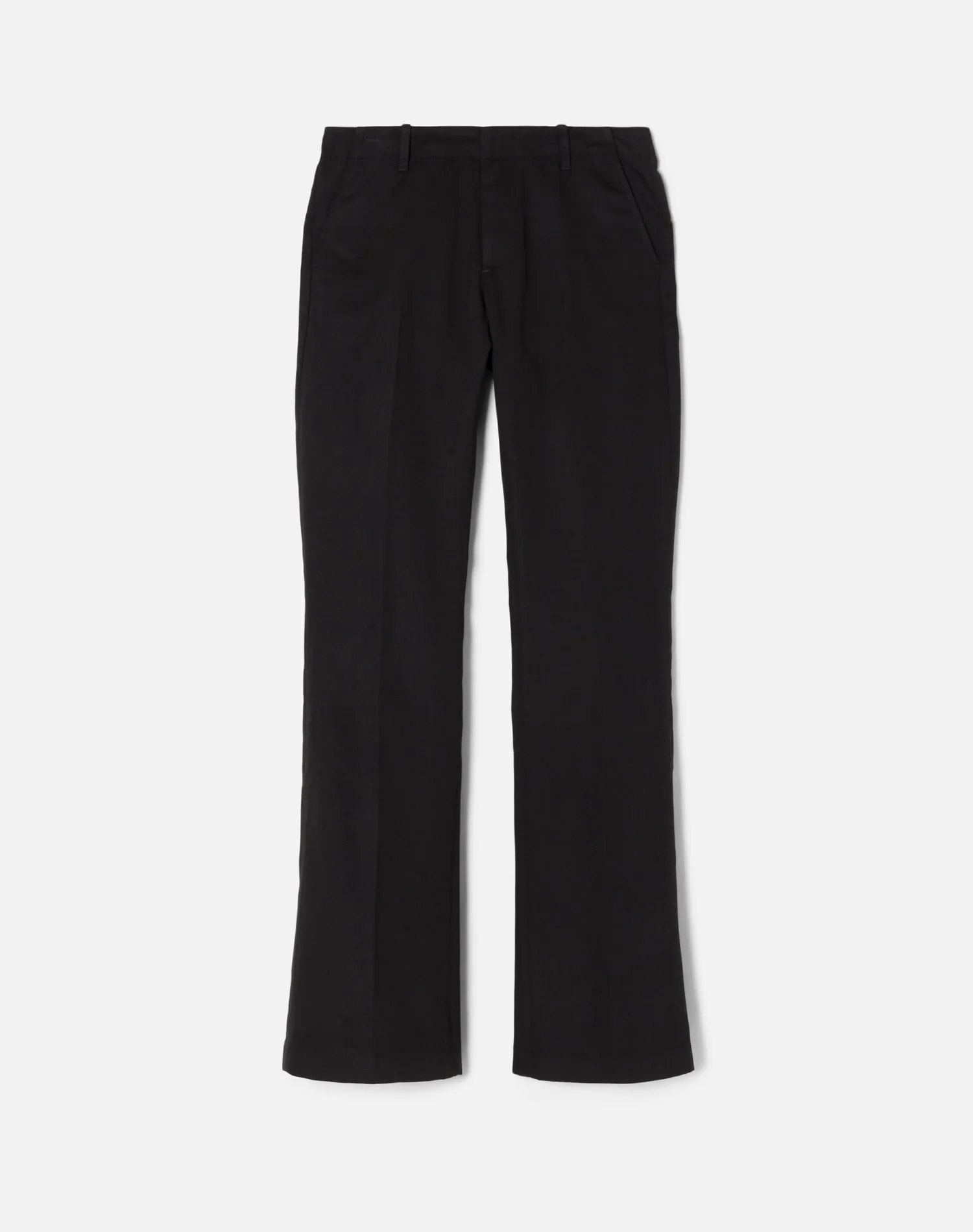 Mid Rise Flared Trouser - Black