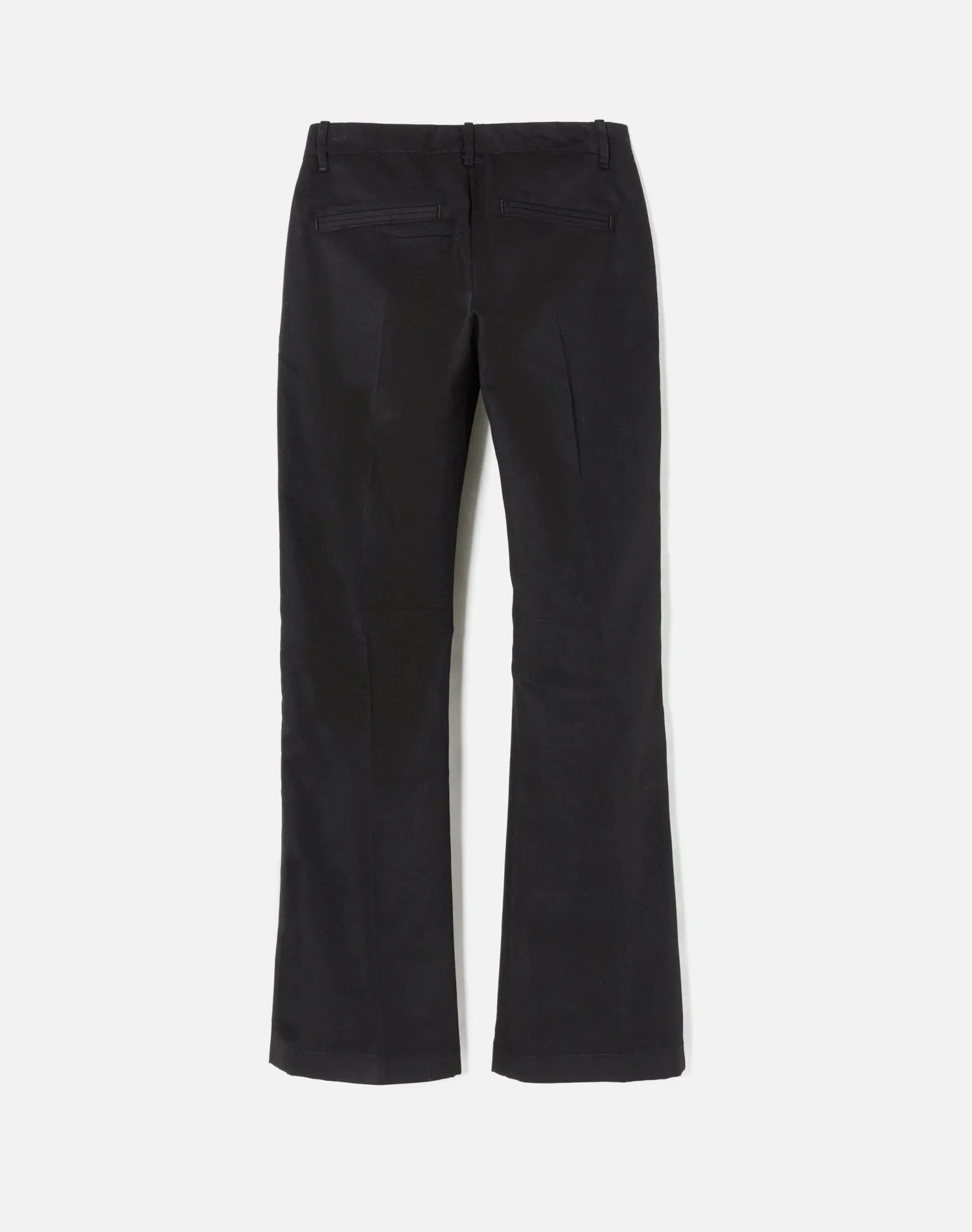 Mid Rise Flared Trouser - Black