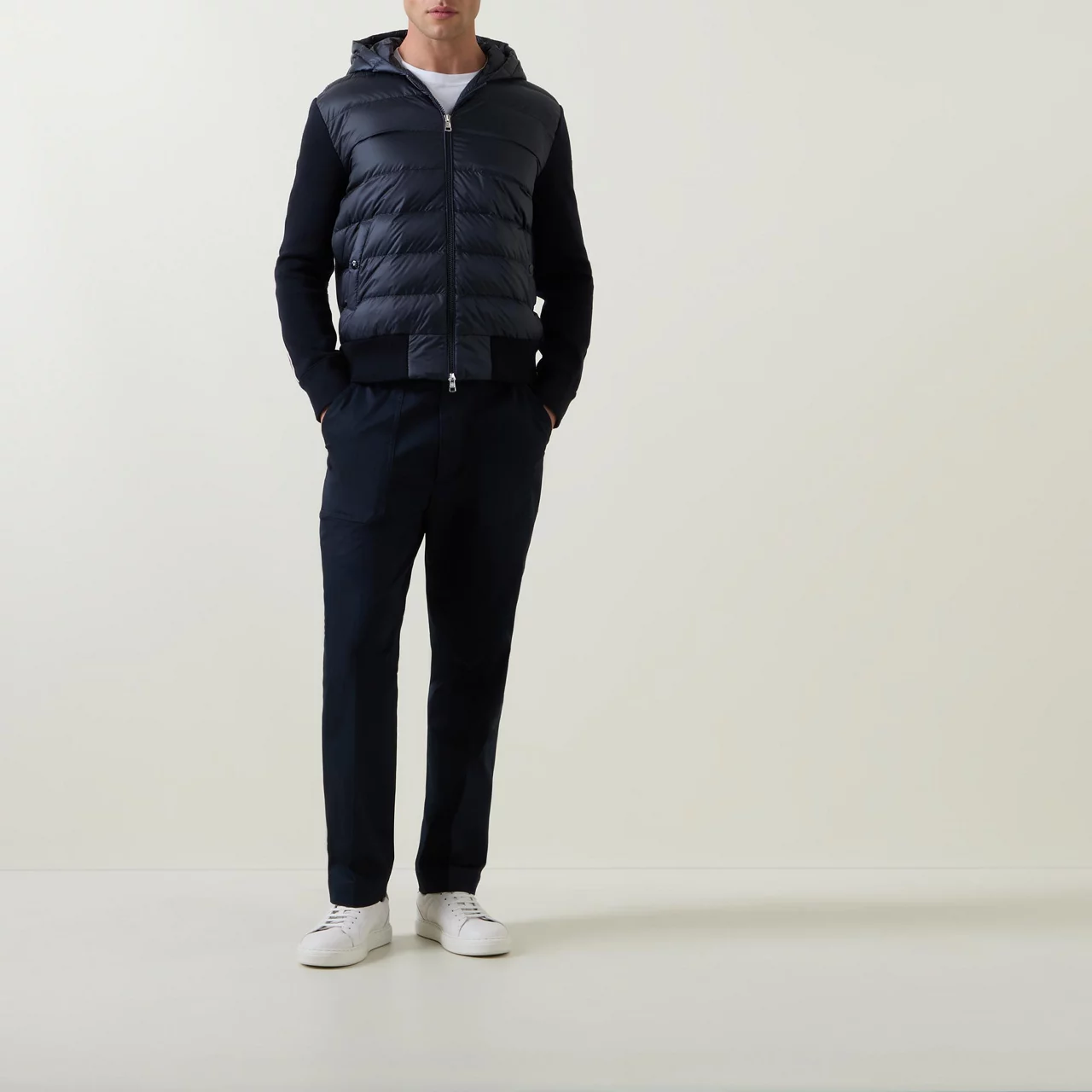 MONCLER Mid-Rise Casual Trousers - Navy