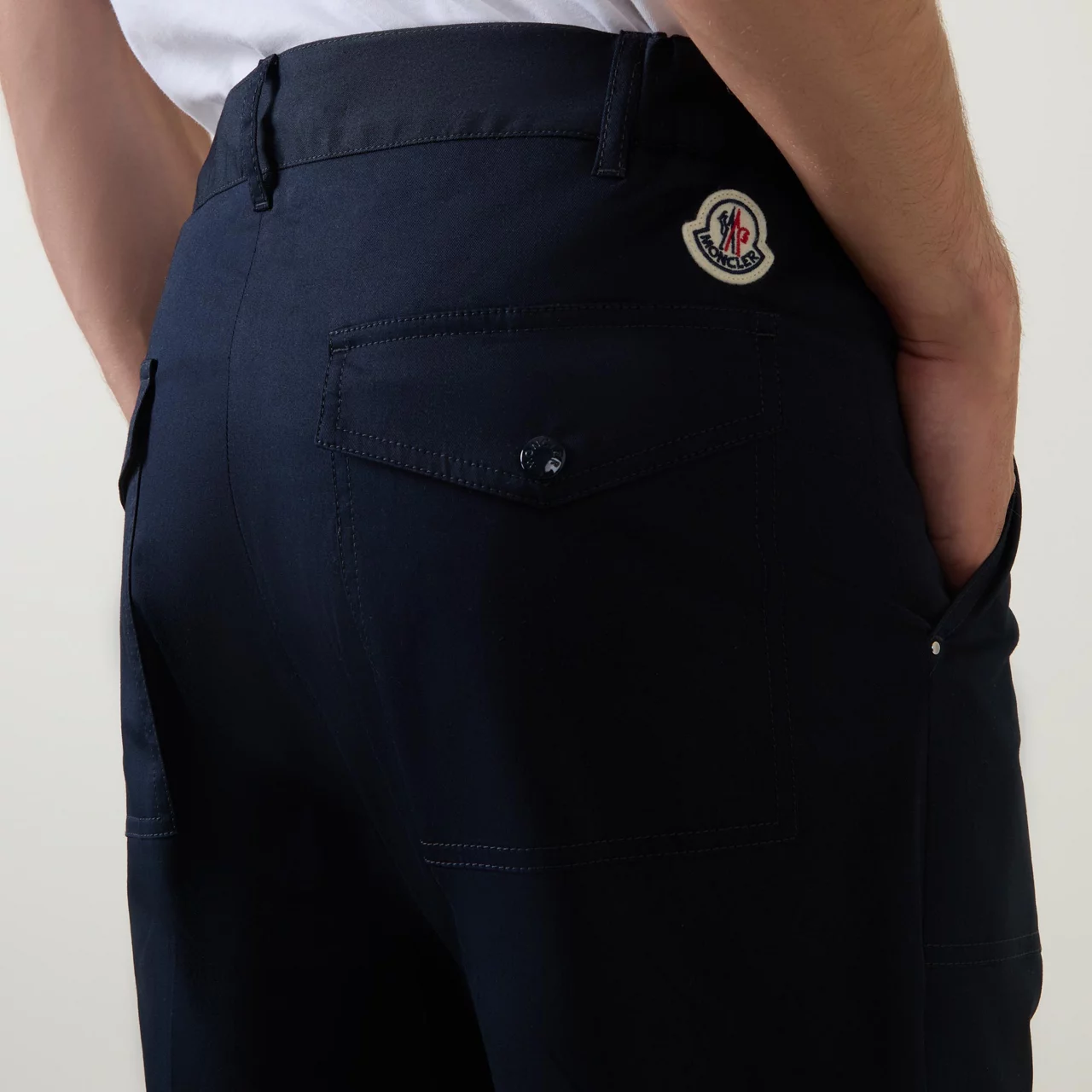 MONCLER Mid-Rise Casual Trousers - Navy