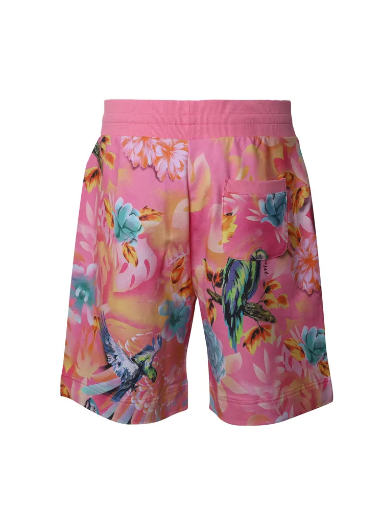 Moschino Floral Printed Drawstring Shorts