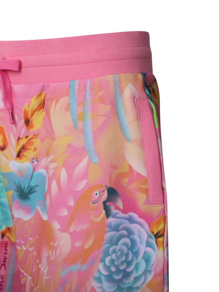 Moschino Floral Printed Drawstring Shorts