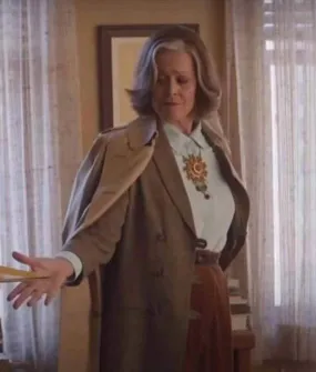 My Salinger Year 2021 Sigourney Weaver Coat | Brown Trench Coat