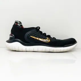 Nike Mens Free RN 2018 AT4246-001 Black Running Shoes Sneakers Size 10