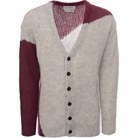 NOMA t.d. Men's Grey Hand Knitted Mohair Cardigan