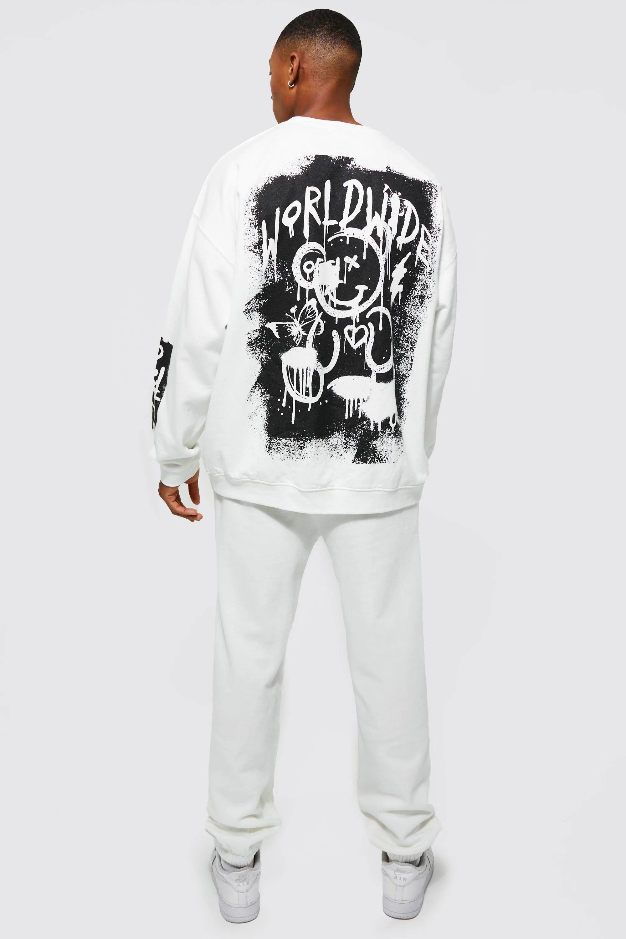 Oversized Worldwide Teddy Sweater Tracksuit