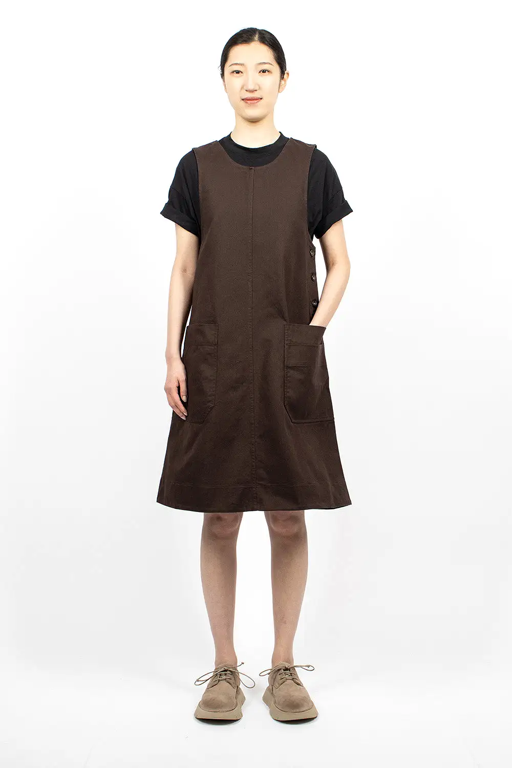 Patch Pocket Day Dress Ebony