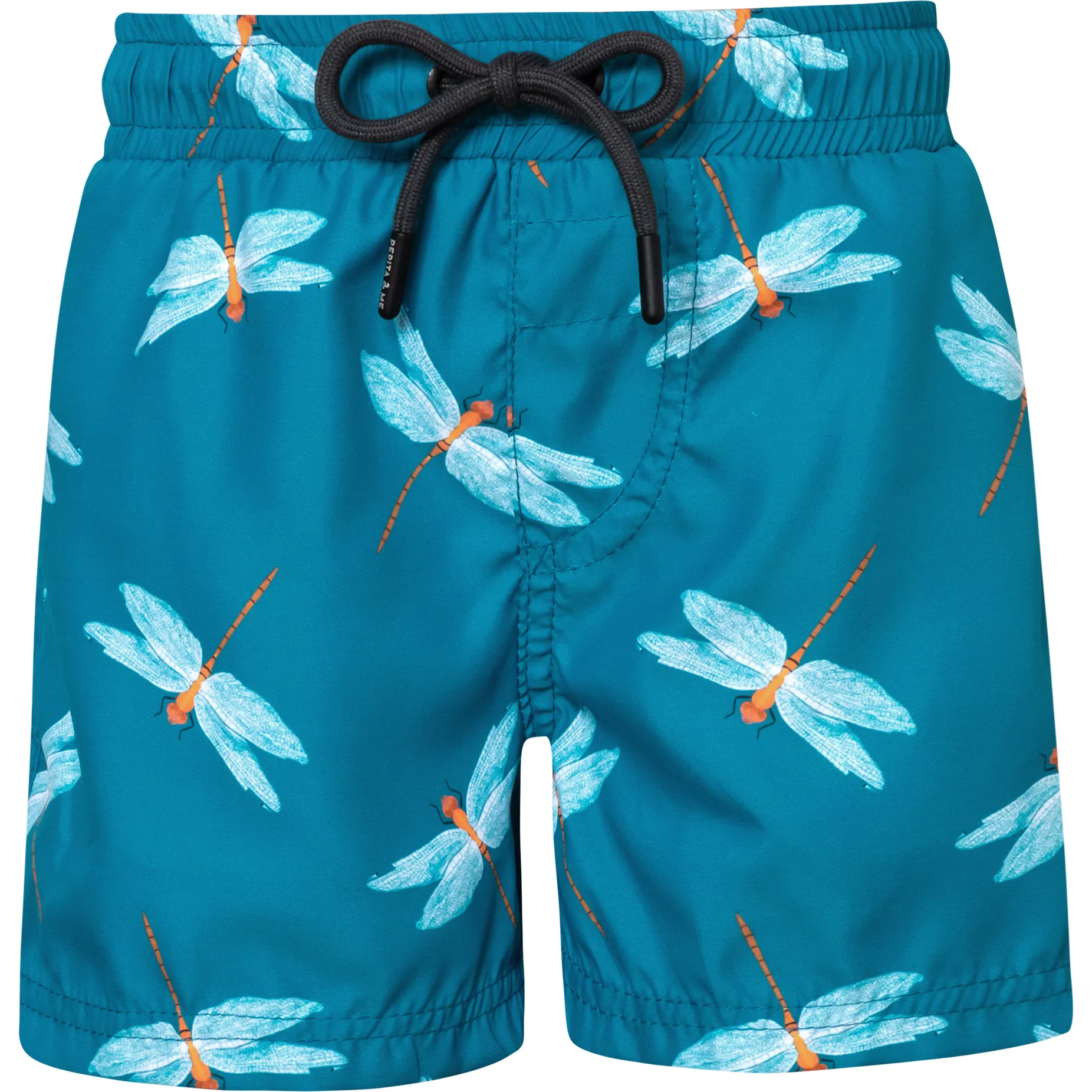 Pepita & Me Dragon-Fly Petroleo Elastic Waist Drawstring Swimshorts, Blue