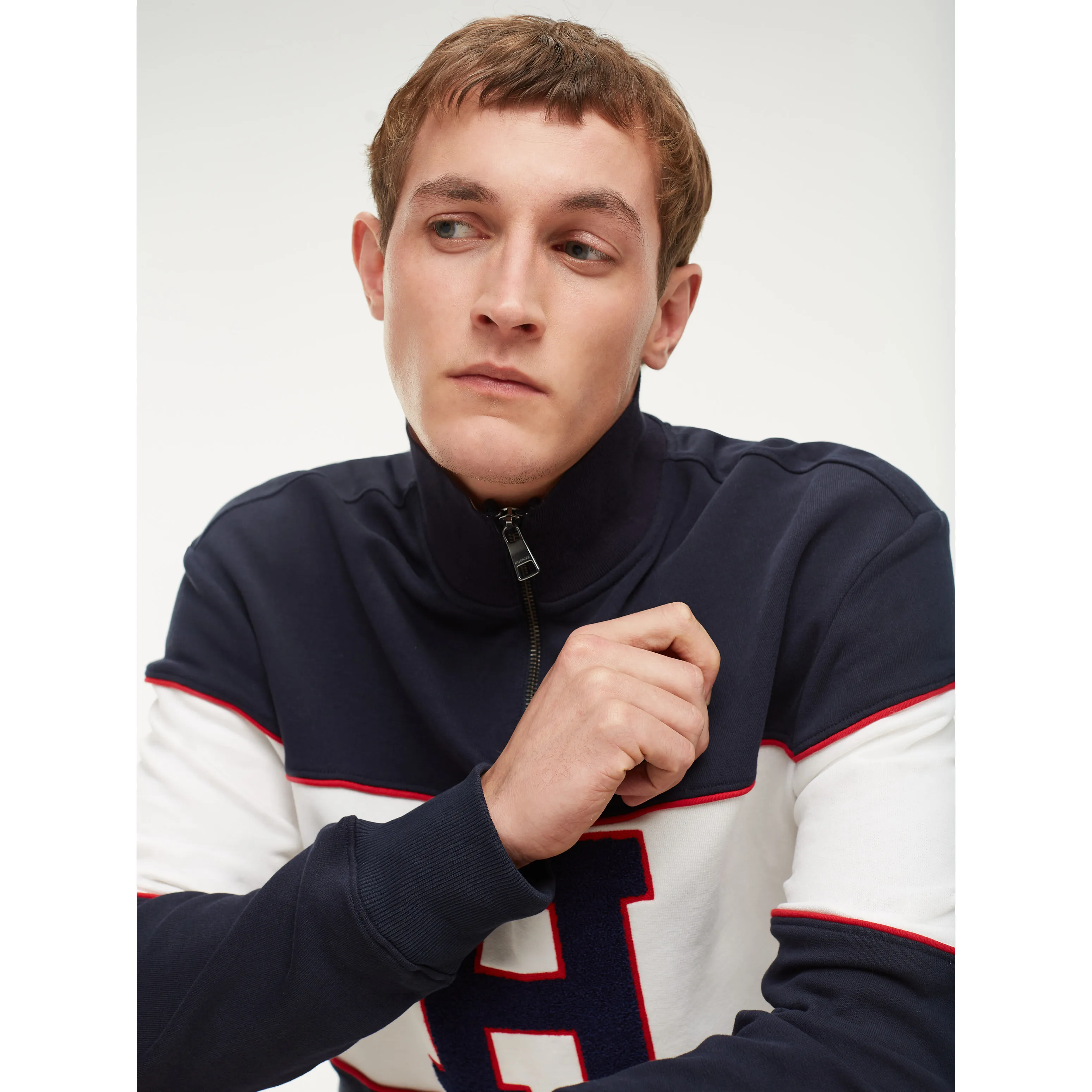 Pieced Colourblock Zip Pullover | Hoodies | Tommy Hilfiger