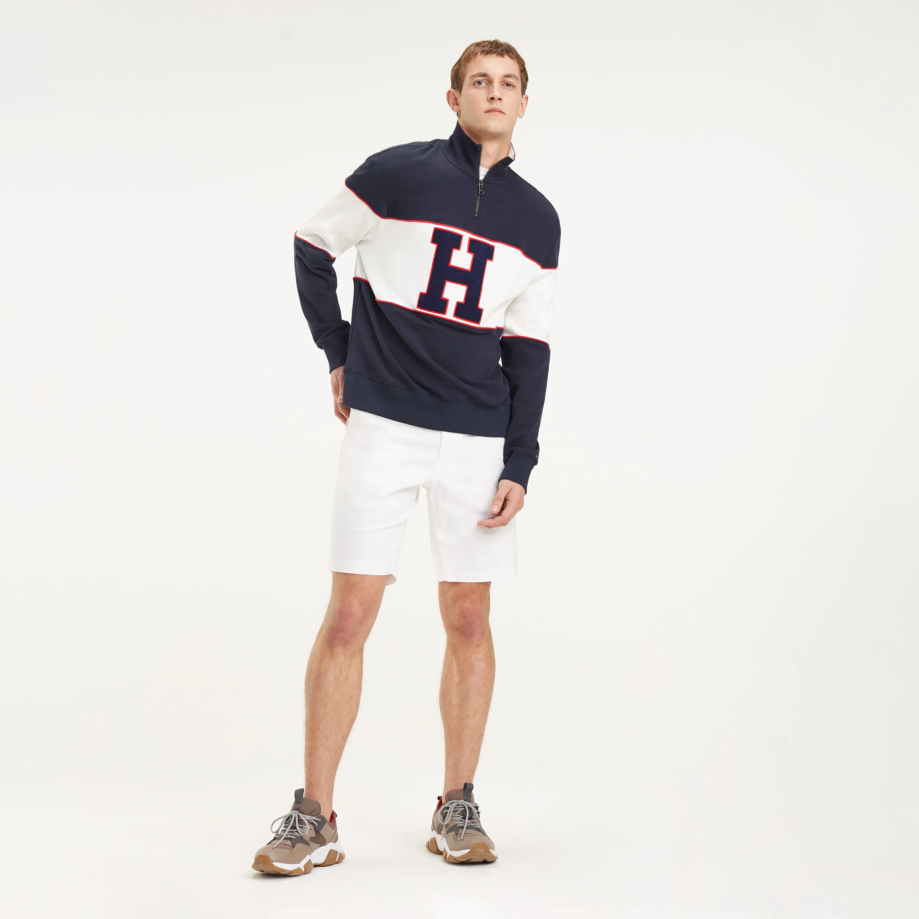 Pieced Colourblock Zip Pullover | Hoodies | Tommy Hilfiger