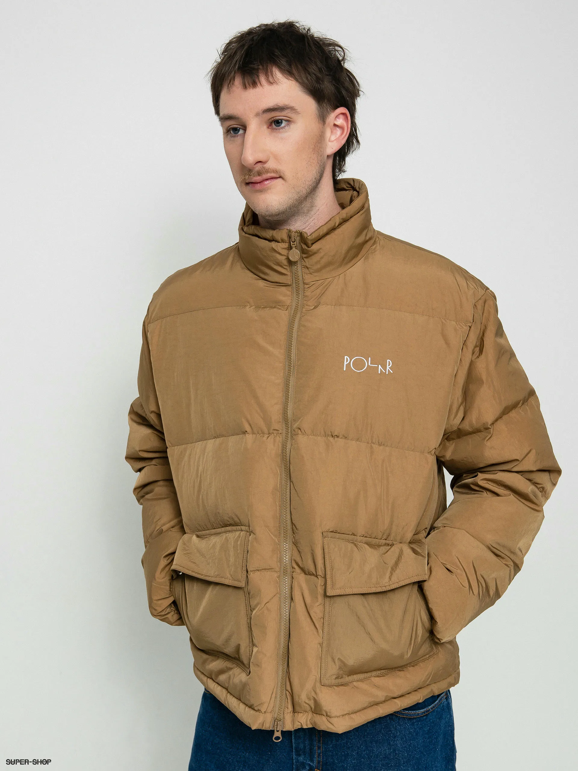 Polar Skate Pocket Puffer Jacket (antique gold)