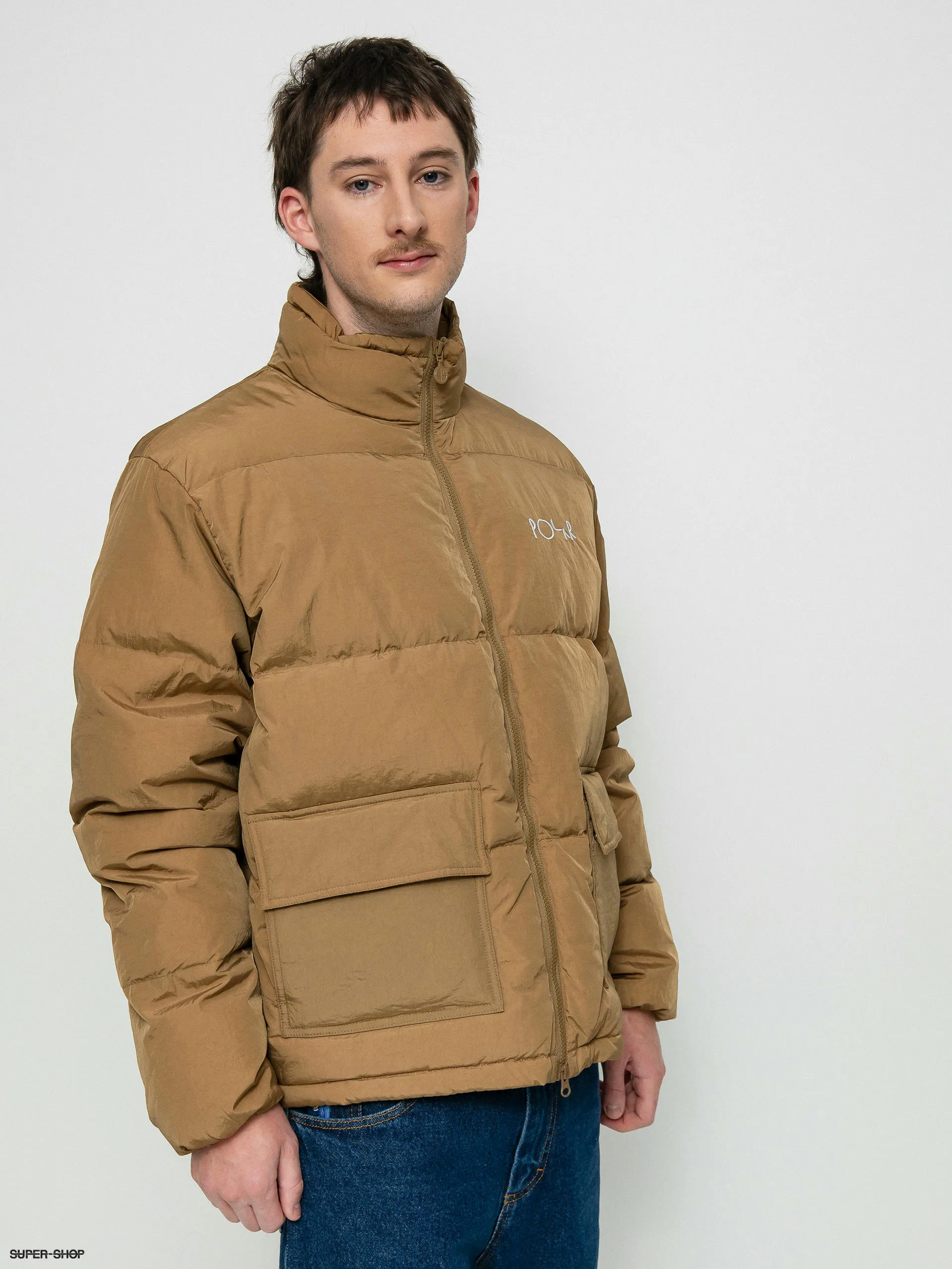 Polar Skate Pocket Puffer Jacket (antique gold)