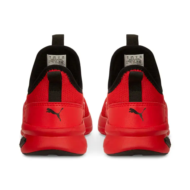 PUMA JUNIOR ENZO RED/BLACK SHOES