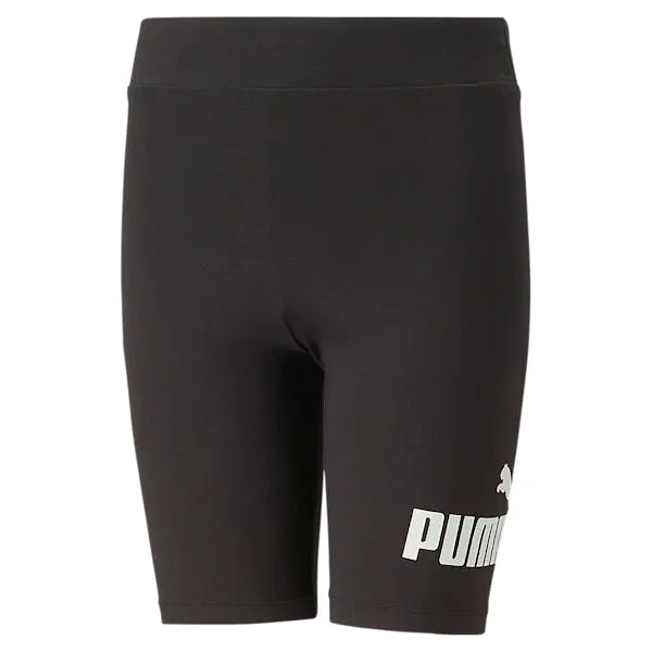 PUMA JUNIOR ESSENTIAL LOGO BLACK BIKE SHORTS