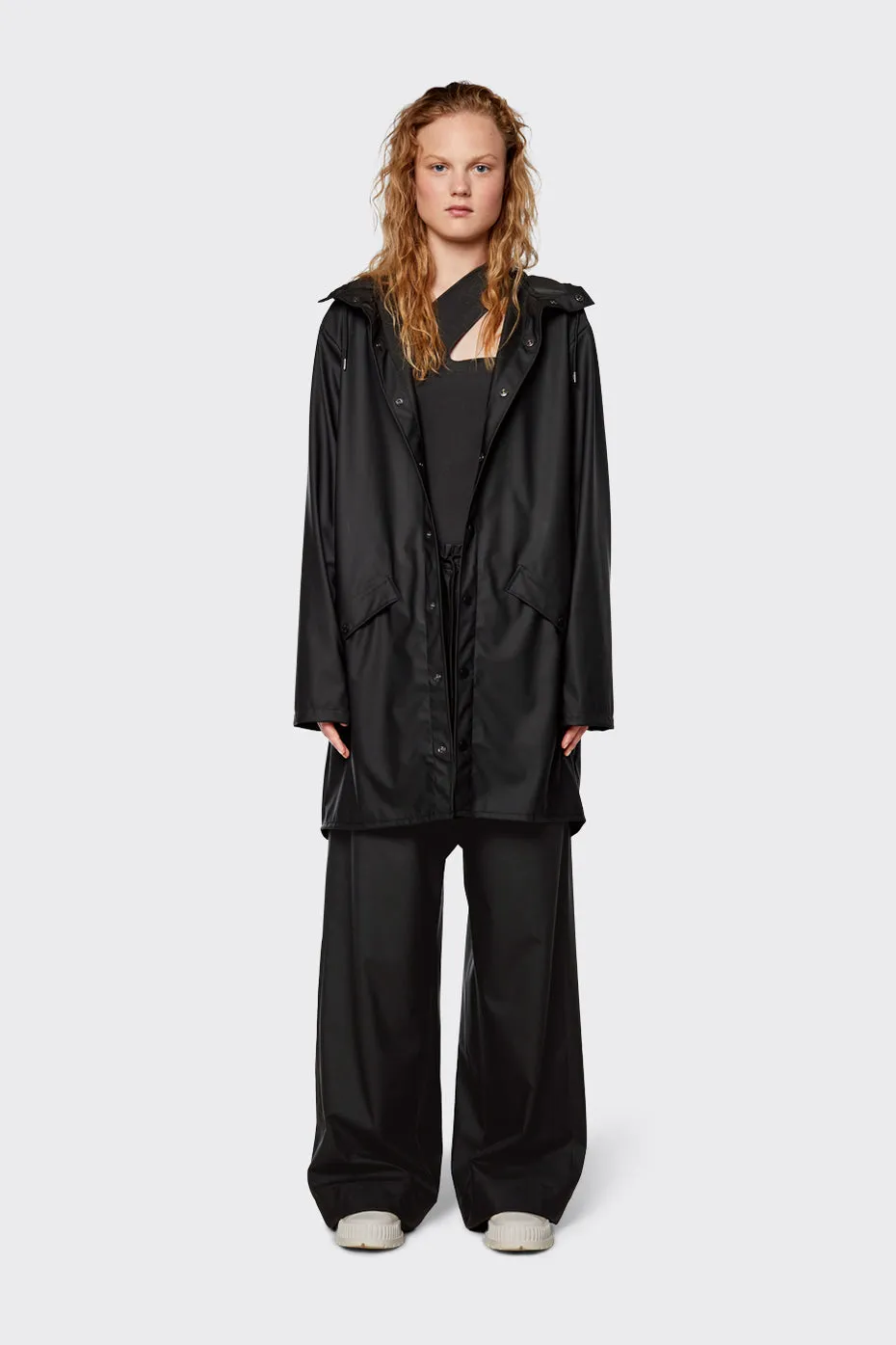  RAINS      Long Jacket - Black 