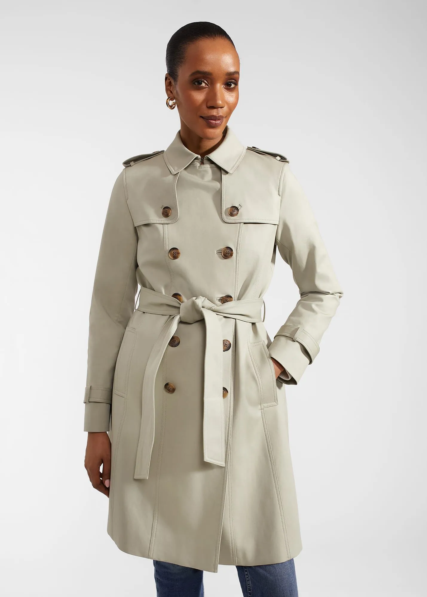 Saskia Shower Resistant Trench Coat 