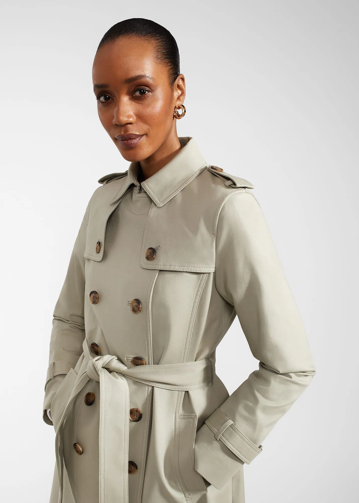 Saskia Shower Resistant Trench Coat 