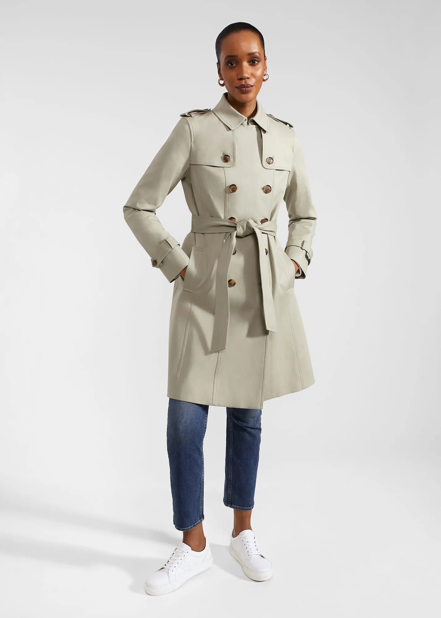 Saskia Shower Resistant Trench Coat 