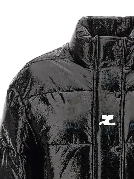 SHINY BLACK DOWN JACKET