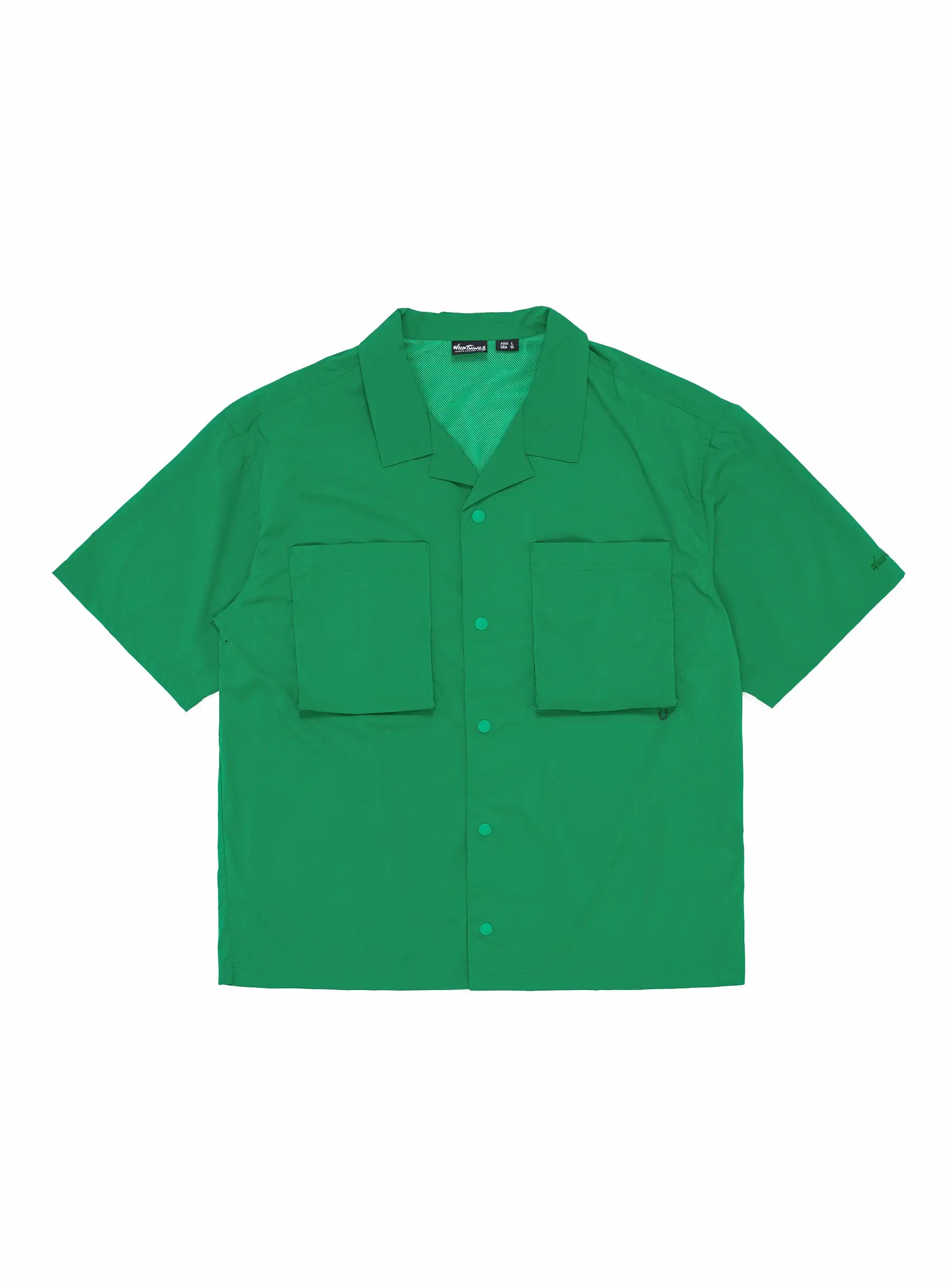 Short Sleeve Camp Shirt Green