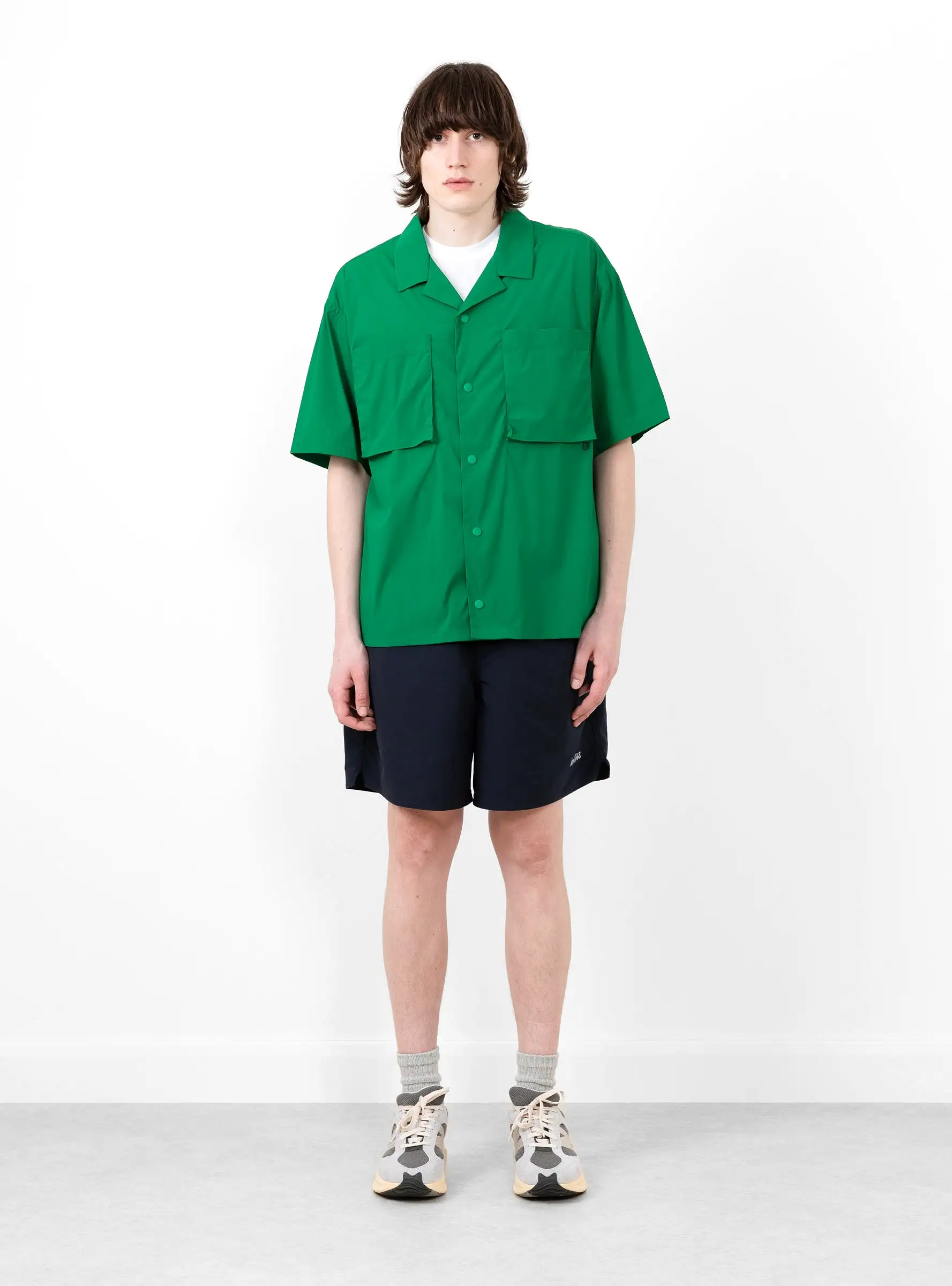 Short Sleeve Camp Shirt Green