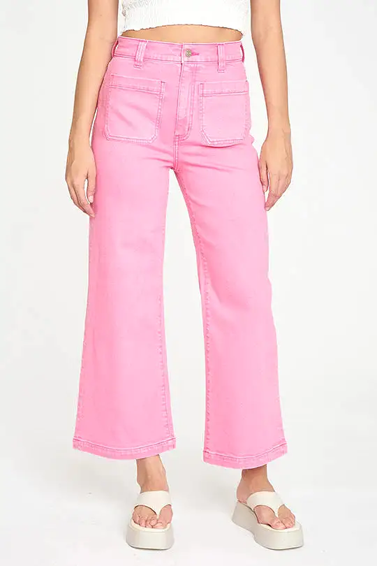 Siren Patch Pocket Denim Jeans- Candy