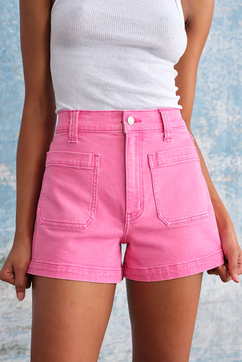 Siren Patch Pocket Short in Candy