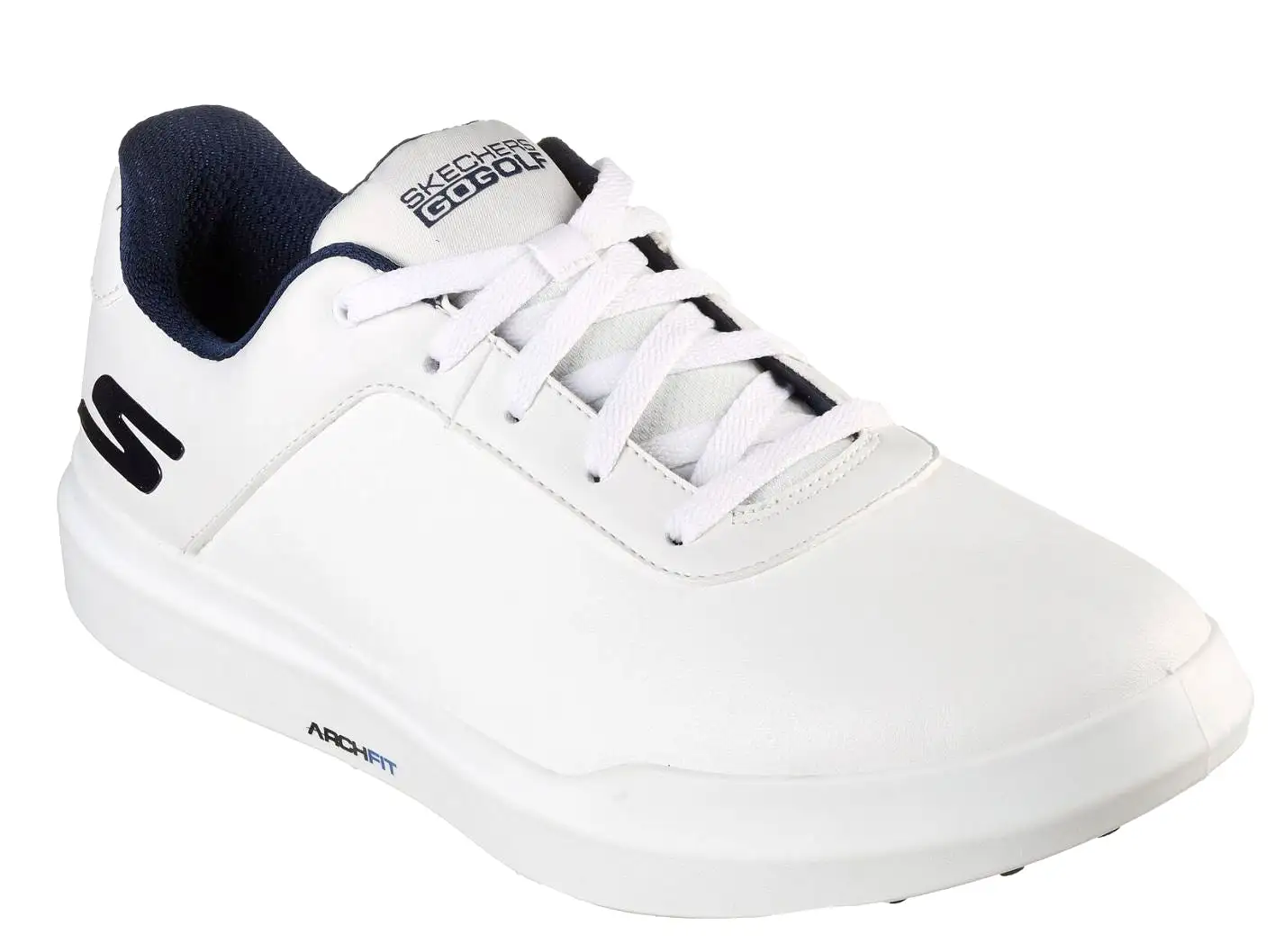 Skechers Go Golf Drive 5 Men's Golf Shoes White/Navy 214037