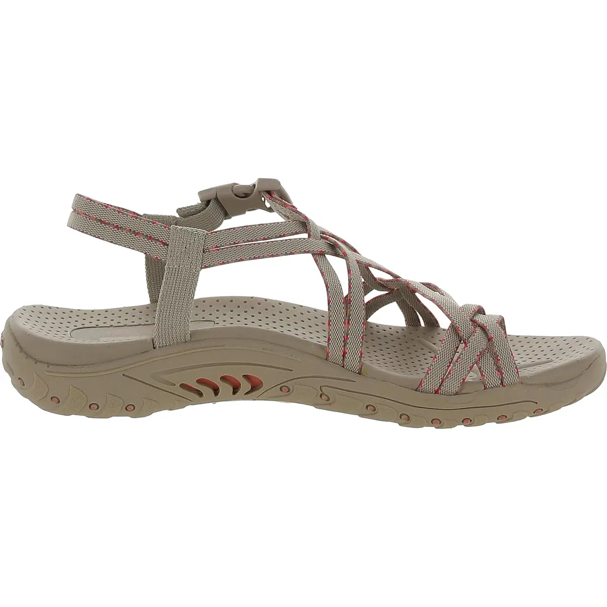 Skechers Womens Reggae Adjustable Canvas Strappy Sandals