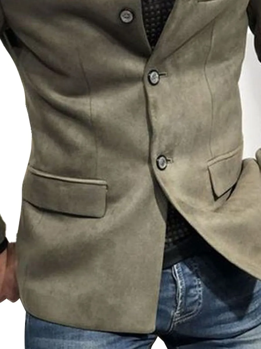 Stand Collar Solid Color Three Pocket Casual Jacket