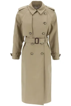 Stella Mc Cartney Sustainable Cotton Double Breasted Trench   Khaki